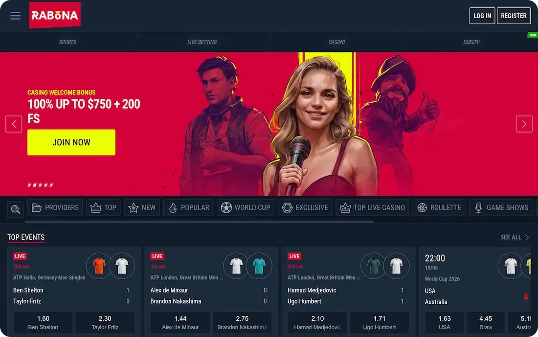rabona casino site